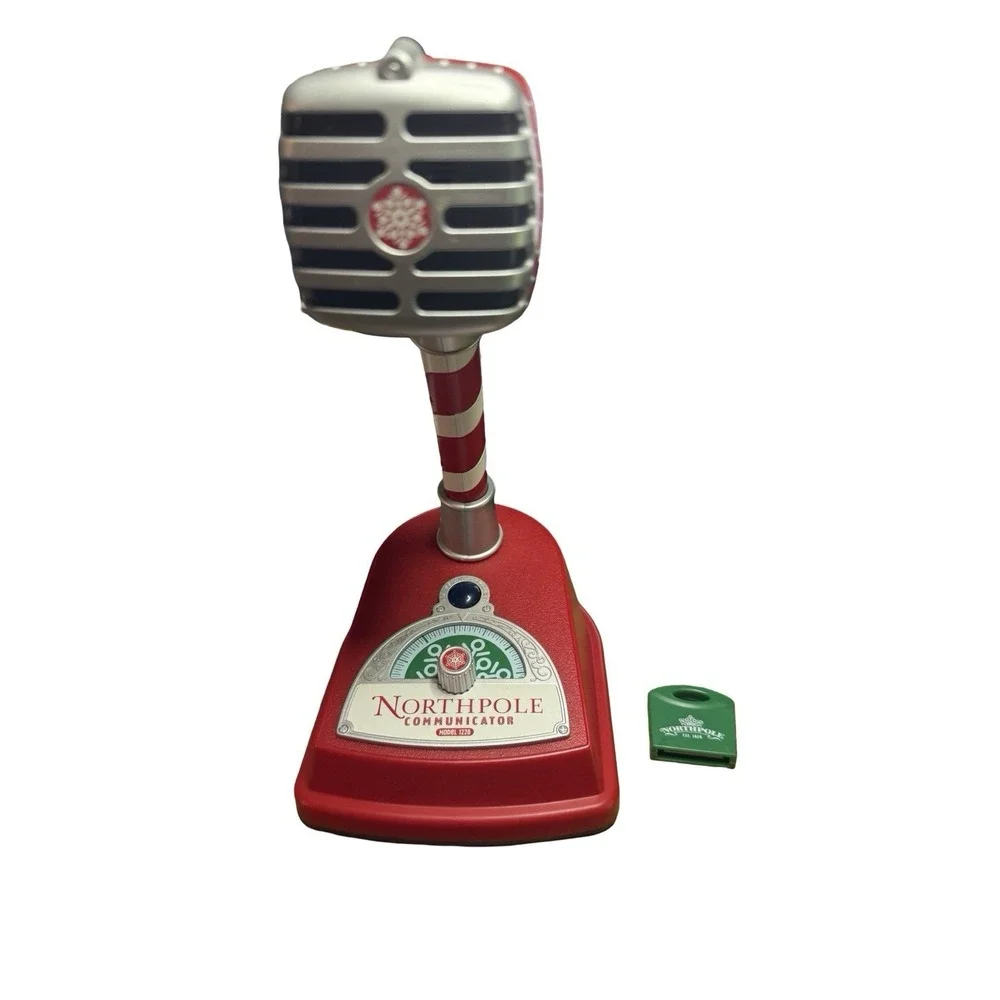 Hallmark North Pole Communicator Model 1226 Microphone w/ Green Cartridge Works.